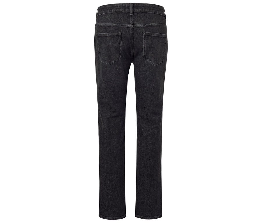 Schwarze Jeans von hinten.