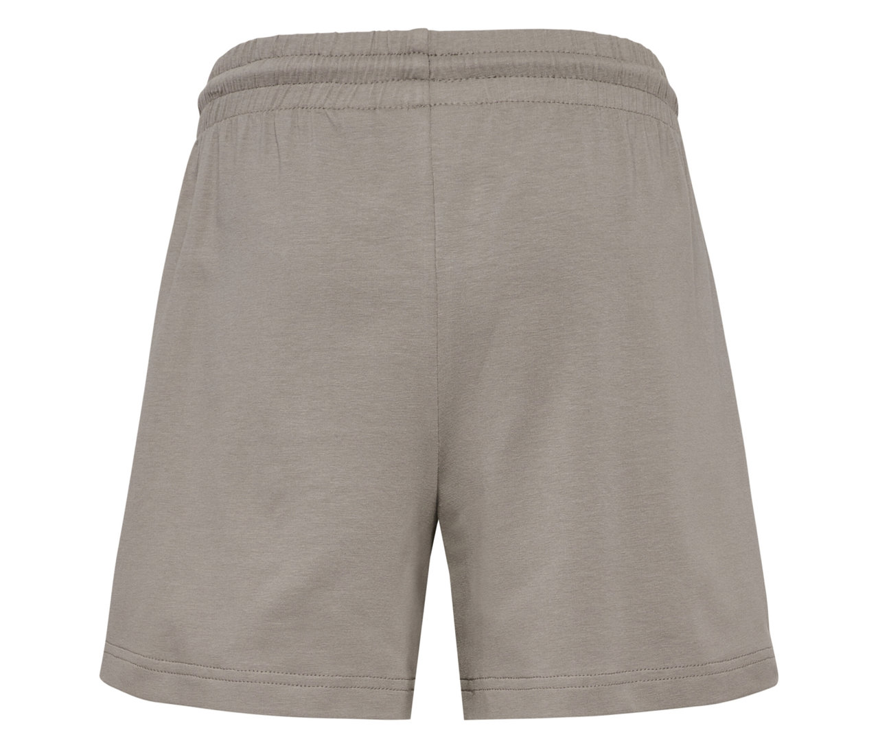 Nahaufnahme der Rückseite der hummel® HMLJR Loose Solid Shorts in Grau.