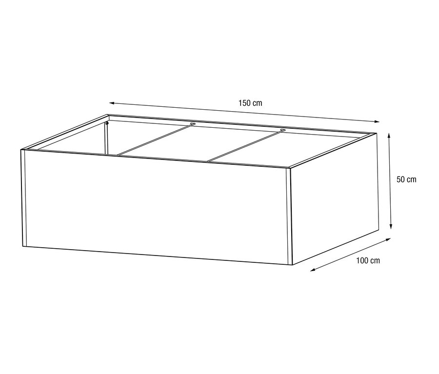 Abbildung eines Herstera Garden Pflanzkastens »Edge«, ca. 150 x 50 x 100 cm.