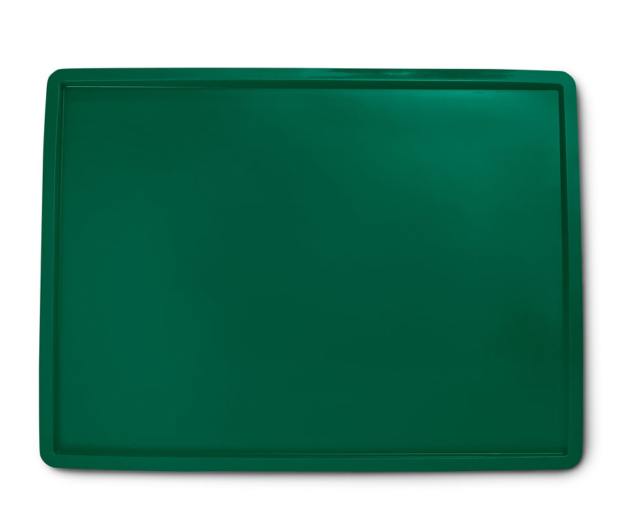 Grüne Dauerbackmatte mit Rand.