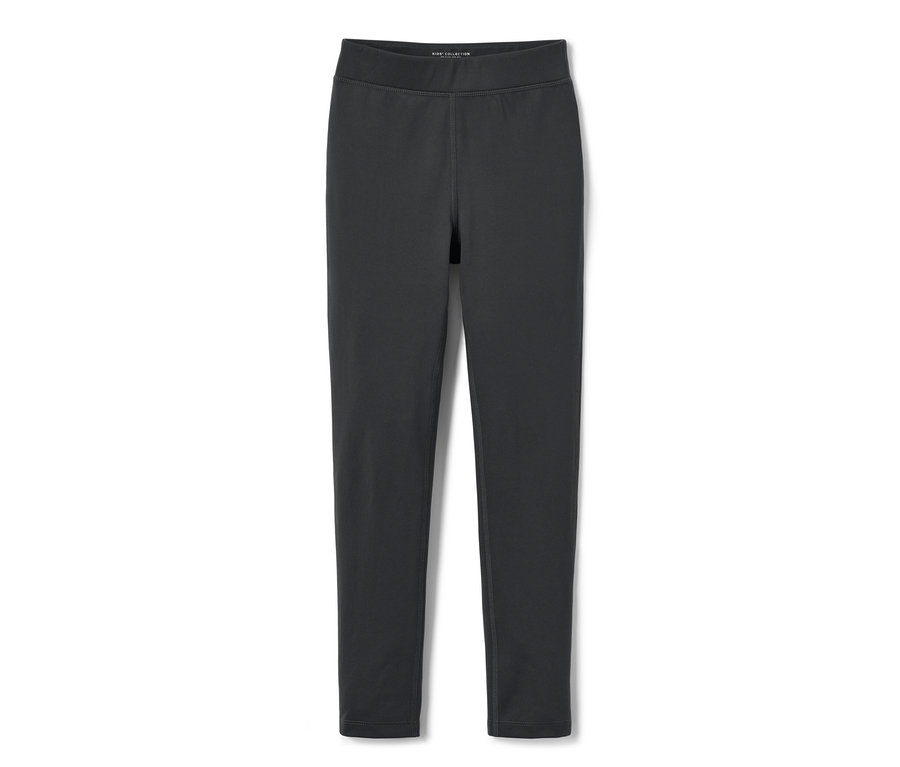 Schwarze Kinder-Sporttight auf weißem Hintergrund.