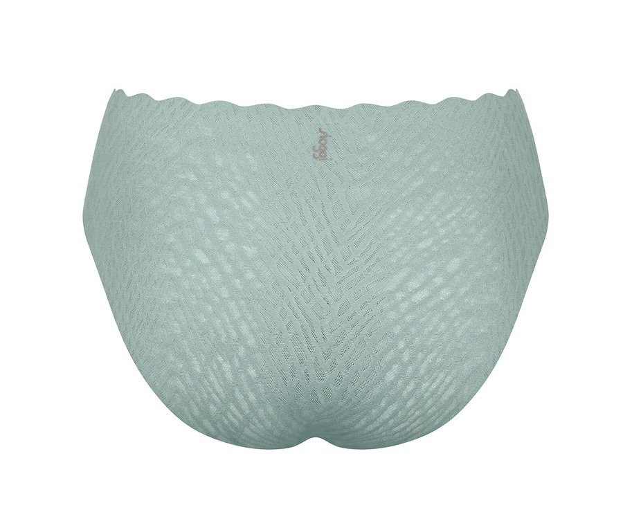 Nahaufnahme der sloggi ZERO Feel Bliss High leg, misty turquoise.