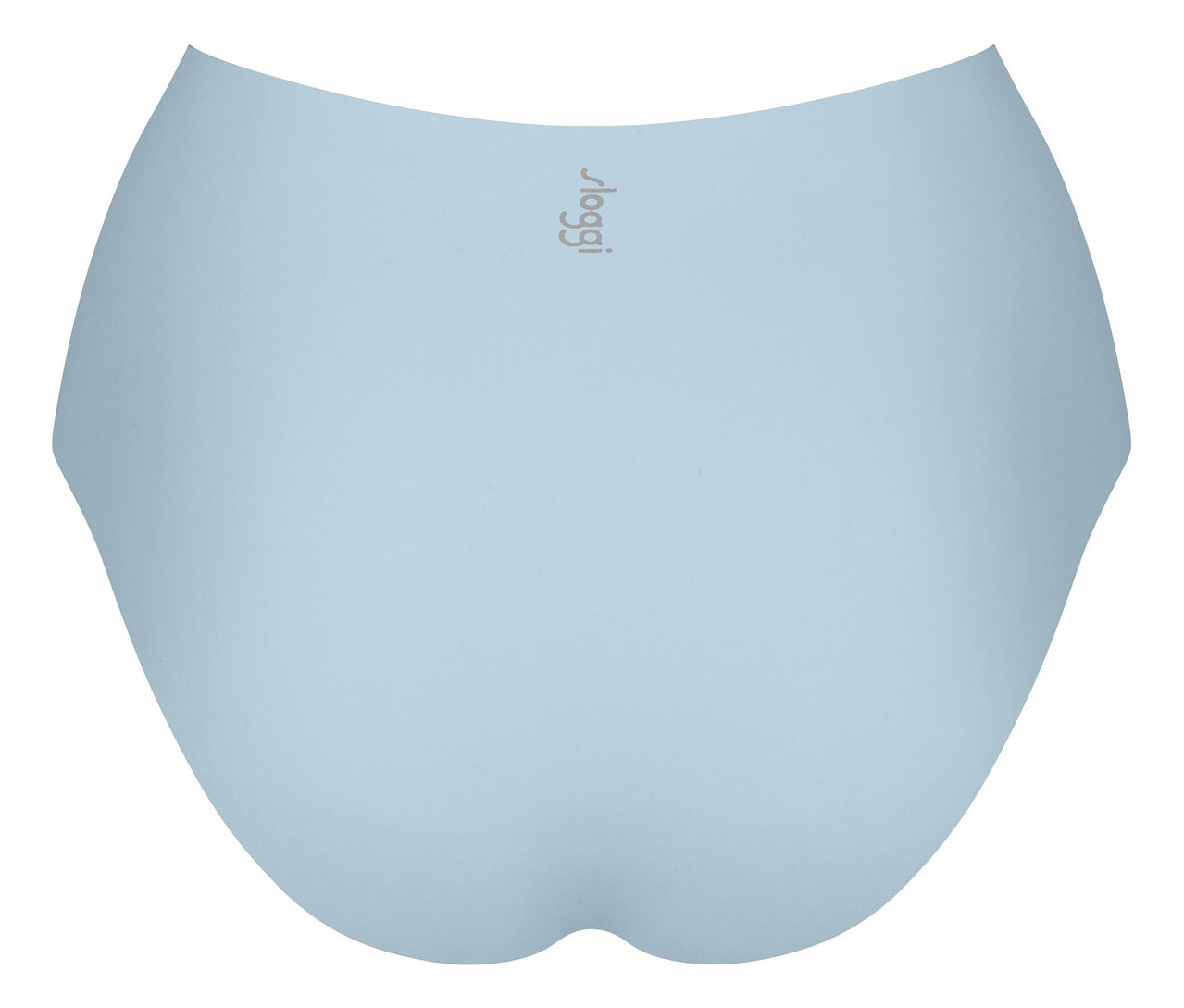 Hellblaue Sloggi Unterhose vor einem weißen Hintergrund.