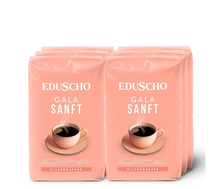 Packungen EDUSCHO Gala sanft Filterkaffee.