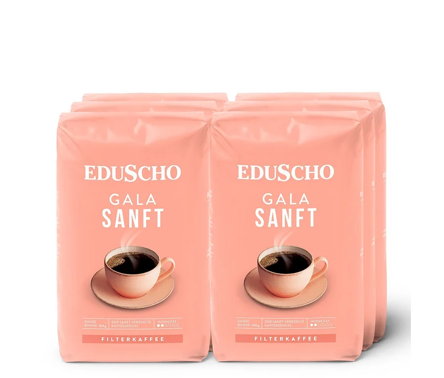 Packungen EDUSCHO Gala sanft Filterkaffee.