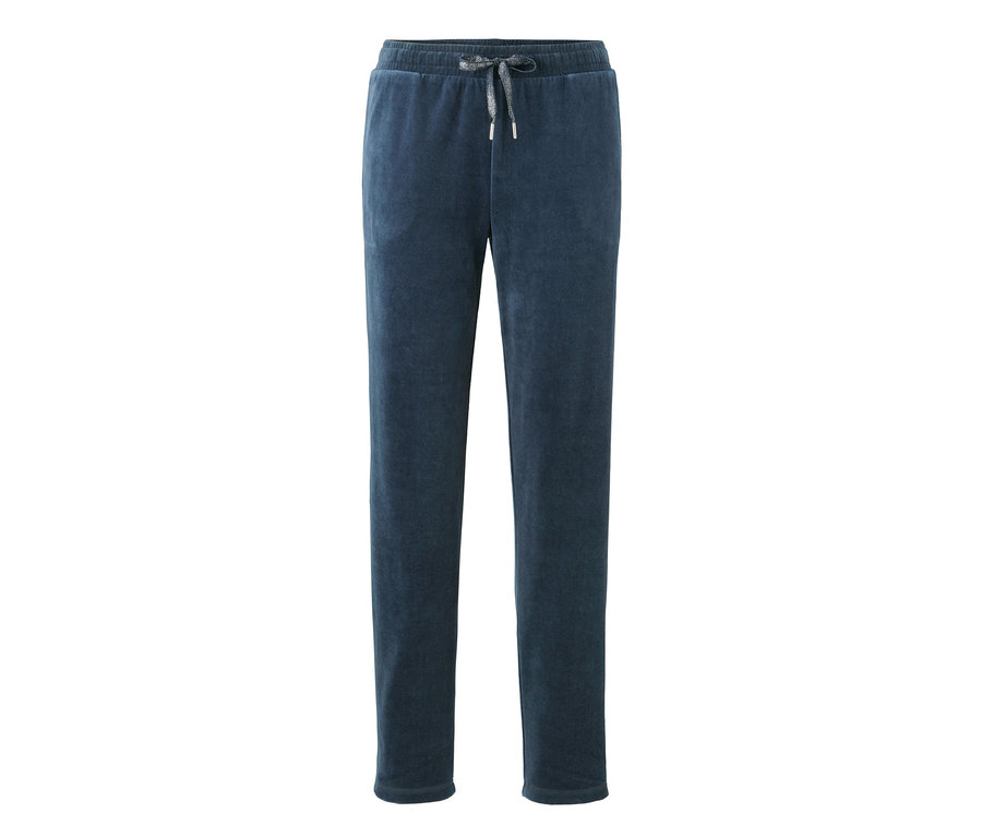 Dunkelblaue Nicki-Hausanzug Hose mit Kordelzug in der Taille.