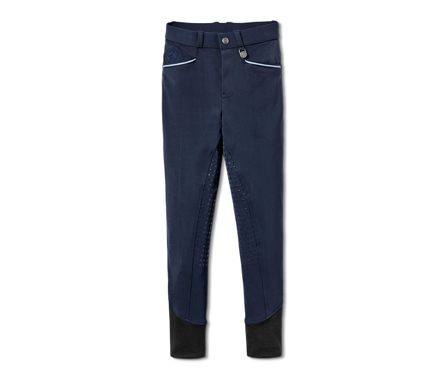 Marineblaue Vollbesatz-Reithose.