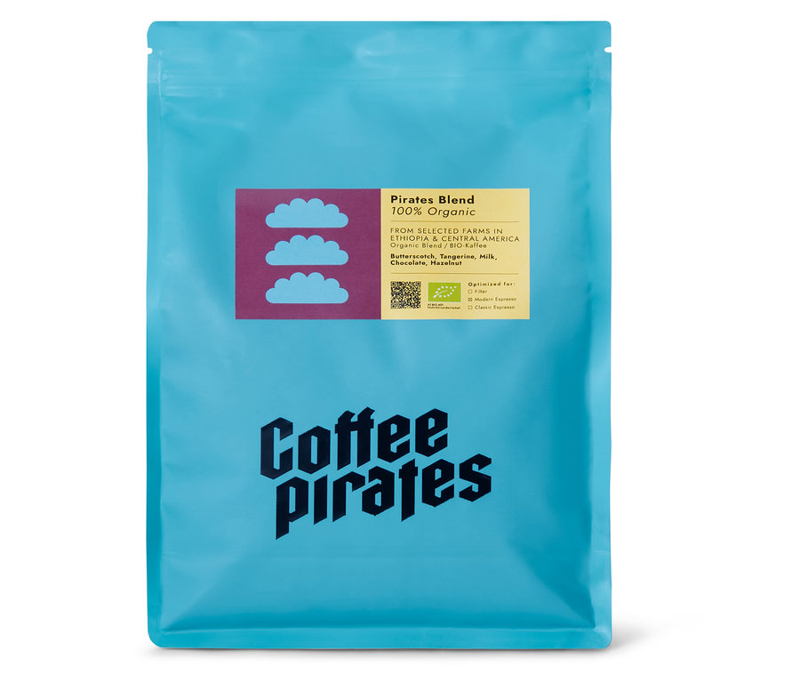 Coffee Pirates - Pirates Blend Bio Espresso - 1 kg Ganze Bohne