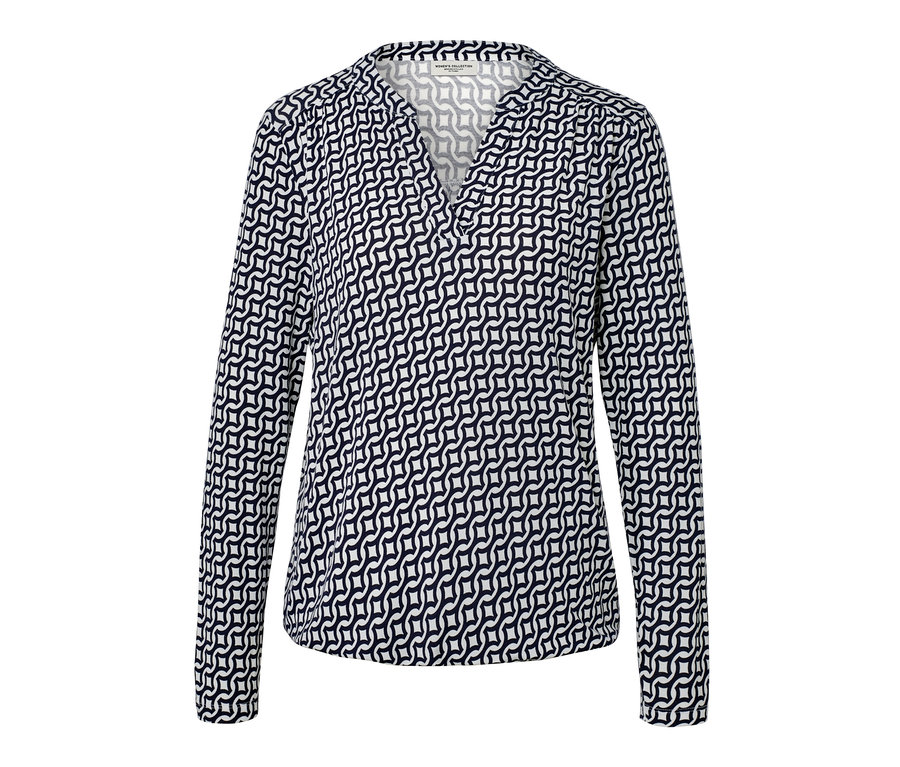 Bedrucktes Blusenshirt, navy.