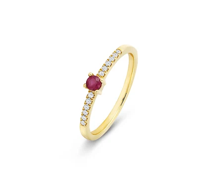 Goldring 585 mit Rubin.