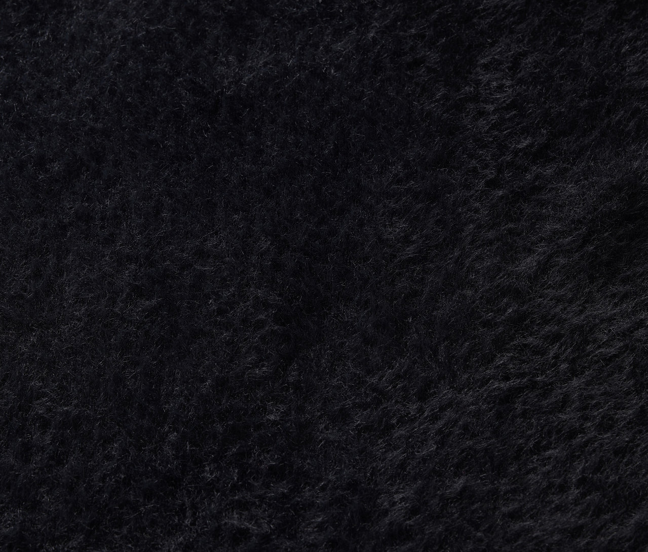 Detailaufnahme von schwarzem Fell.