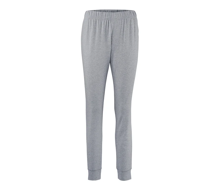 Graue Wende-Pyjama Hose auf weißem Hintergrund.