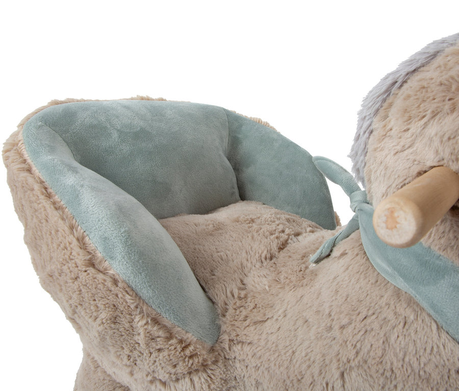 Detailaufnahme vom small foot Schaukeltier Esel mit Sitz.