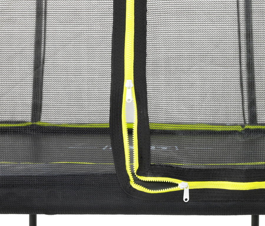 Detailansicht vom Reissverschluss eines EXIT Trampolin »Silhouette«, Ø ca. 427 cm.