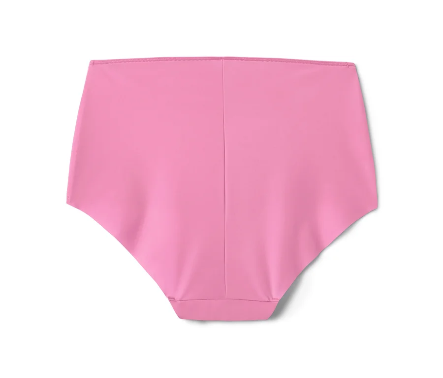 Nahaufnahme einer pinkfarbenen Highwaist-Panty.