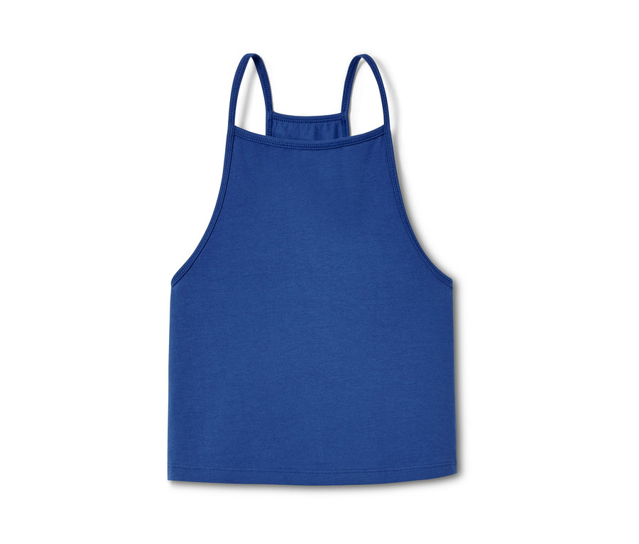 Blaues Top aus Bio-Baumwolle.
