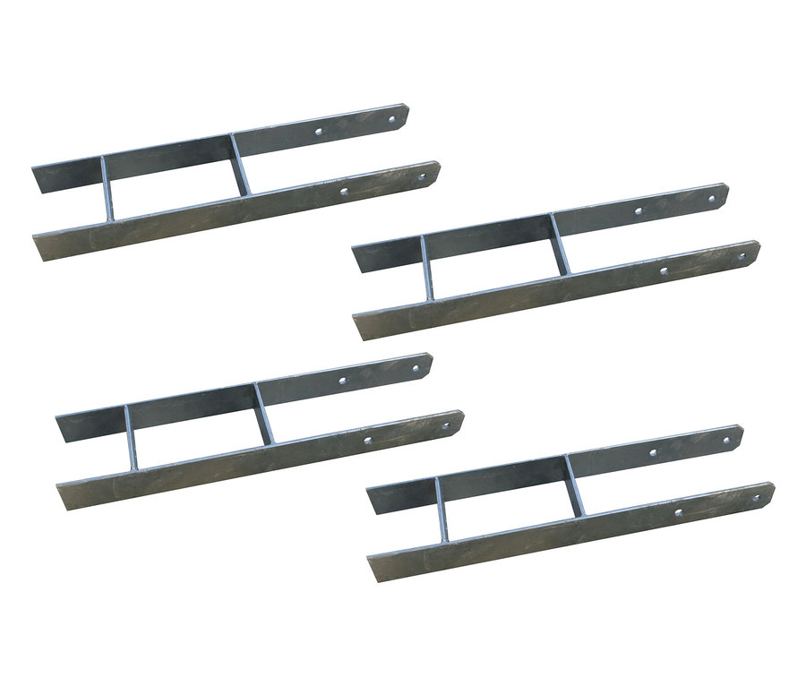 Vier Karibu H-Anker 4er-Sets auf einem weißen Hintergrund angeordnet.