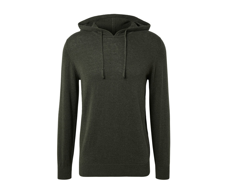 Khaki Strick-Hoodie.