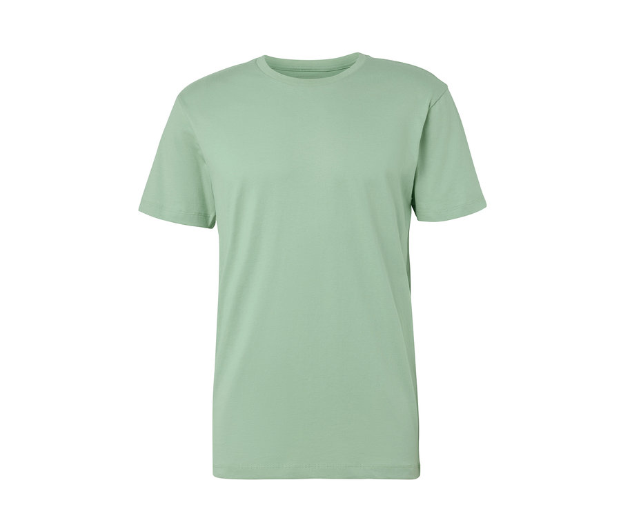 Ein grünes T-Shirt mit Rundhalsausschnitt, 1 Stück aus einem 3er-Pack