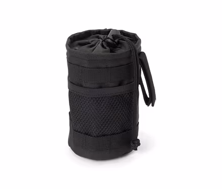 Eine schwarze Fahrrad-Snacktasche.