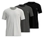 Drei mehrfarbige Tom Tailor »Ohio« T-Shirts im Stapel, mit weißem, grauem und schwarzem Shirt.
