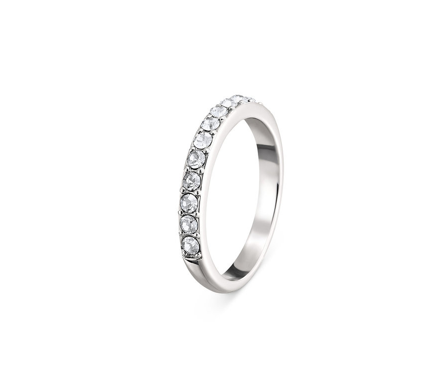 Silberner Ring veredelt mit Kristallen von Swarovski®.