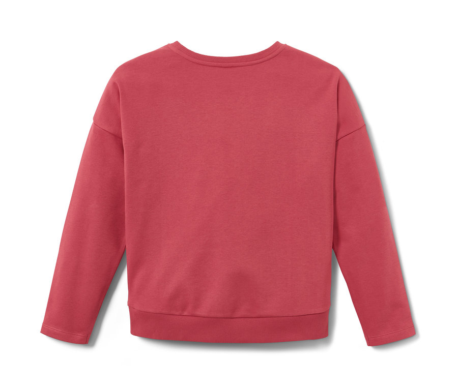 Ein roter Sweater ist abgebildet.