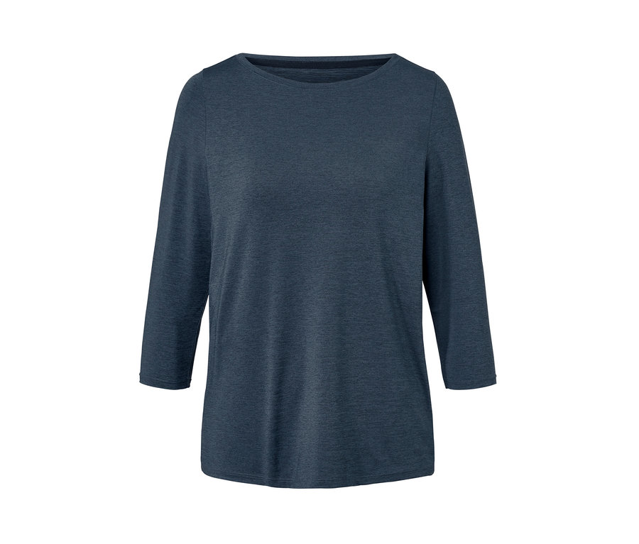 Blaues Funktionsshirt mit 3/4-Arm.