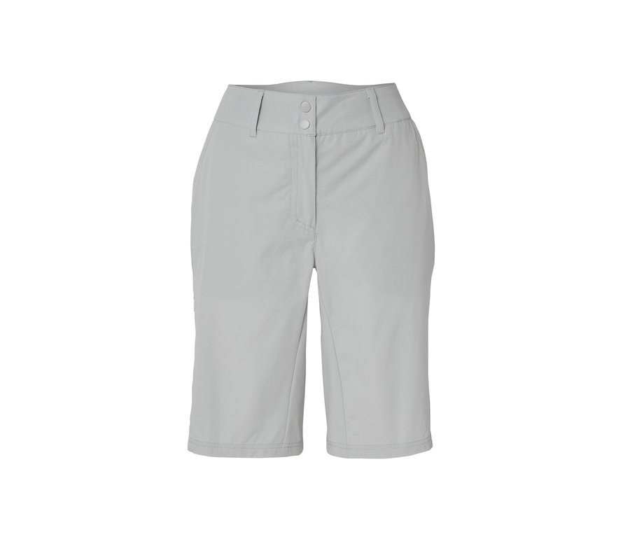 Graue Rad-und-Wandershorts »Pro« isoliert auf weißem Hintergrund.