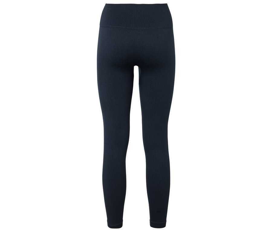 Dunkelblaue Leggings von hinten.