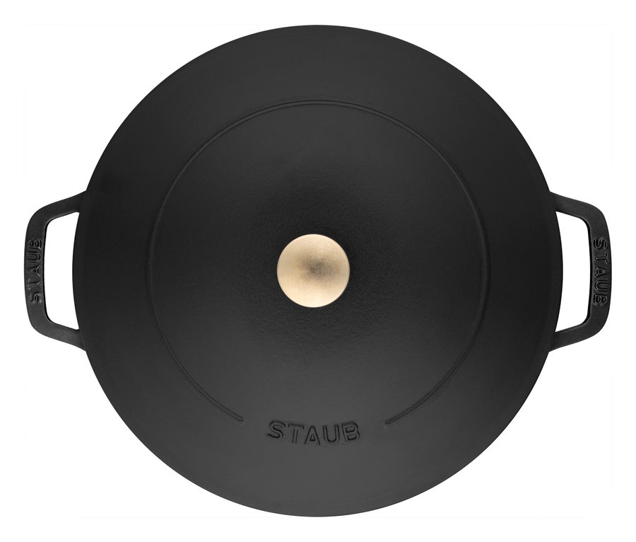 Deckel des schwarzen STAUB Kochtopf-Sets »La Cocotte«, 3-teilig, von oben.