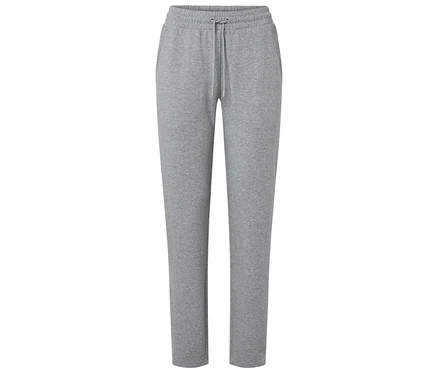 Graue, lange Jogginghose mit Kordelzug.
