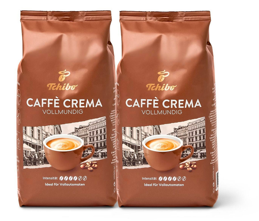 Caffè Crema Vollmundig - 2 x 1 kg Ganze Bohne