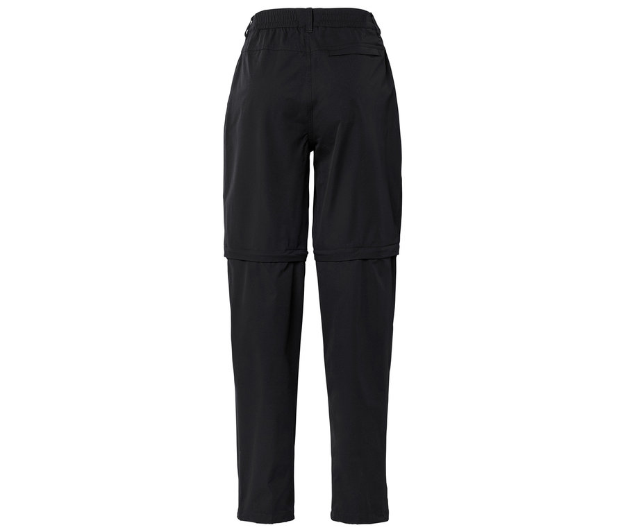 Schwarze Hose mit abzippbaren Hosenbeinen.