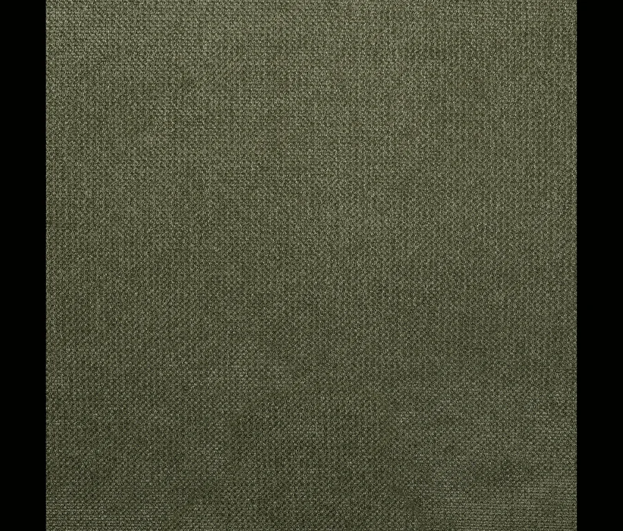 Dunkelolivgrüner Stoff mit feiner, strukturierter Webart.