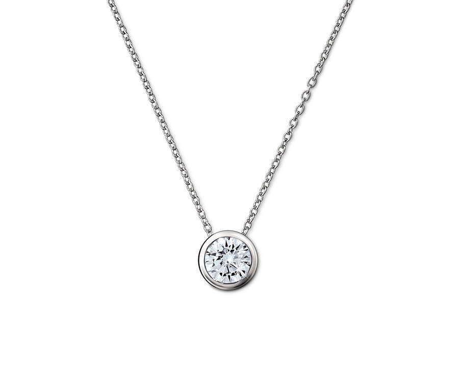 Kette aus 925er Silber mit Zirkonia-Solitär.