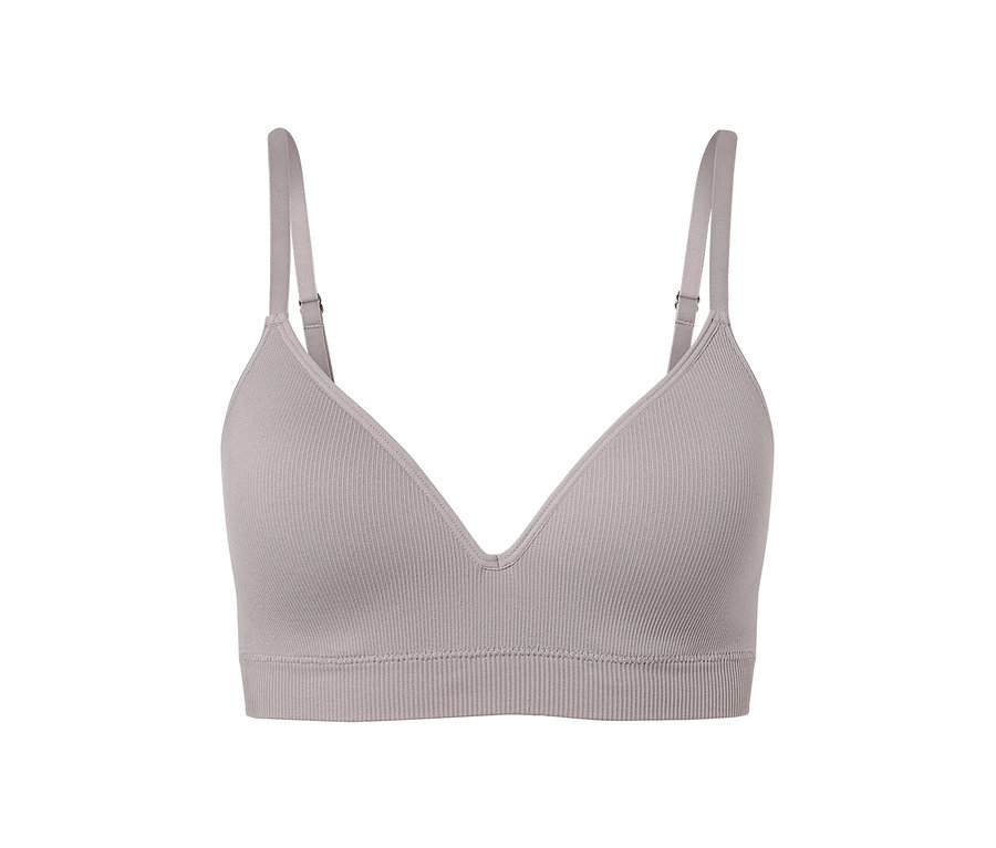 Grauer Seamless-Schalen-BH.