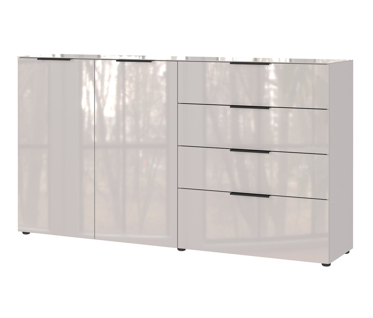 Ein Sideboard »Oakland« mit zwei Türen und vier Schubladen in Kaschmir.