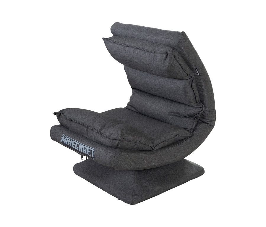 Grauer roba Minecraft Loungesessel auf weißem Hintergrund.