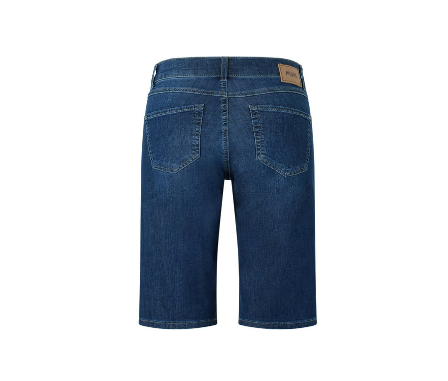 Rückansicht der Angels Jeans »Bermuda Turn-Up«, Straight Fit, in Mid Blue.