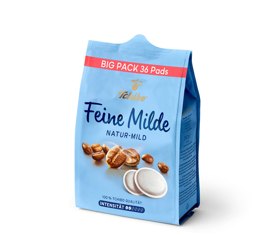 Eine Packung Feine Milde Pads mit 36 Stück.