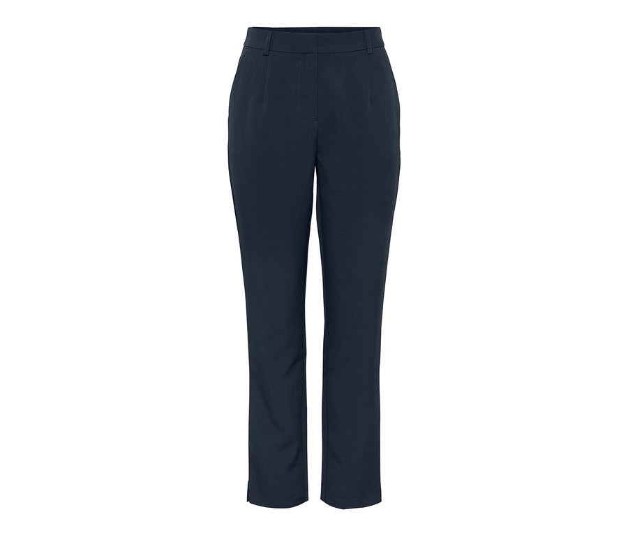 Eine marineblaue Webhose auf weißem Hintergrund.