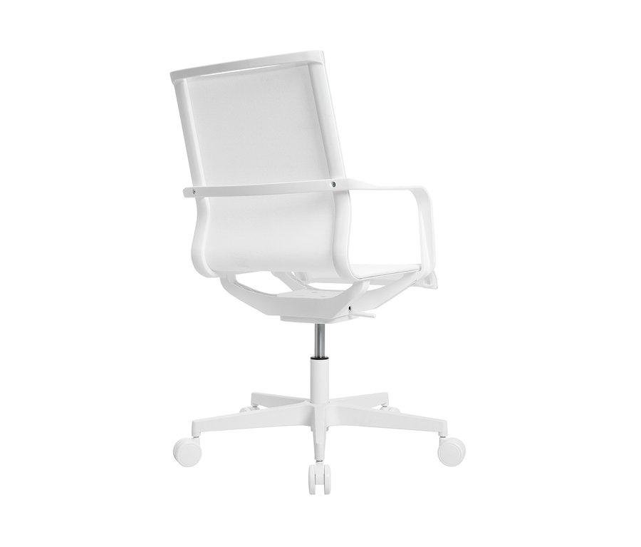 Detailansicht des weißen Topstar Bürostuhls »SITNESS Life 40«.