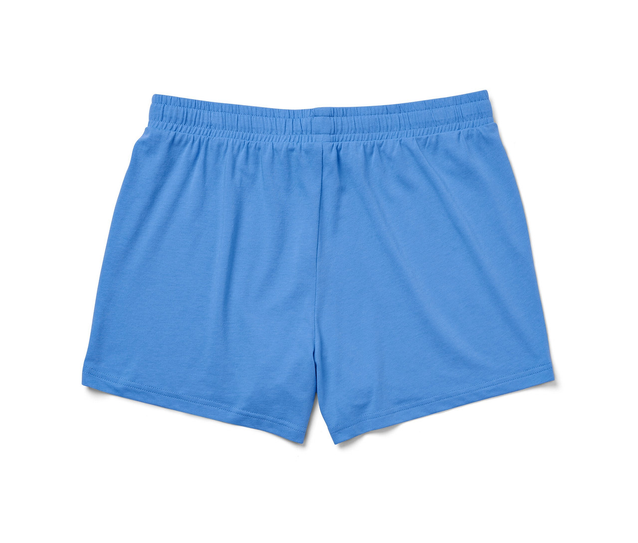 Blaue Shorts.