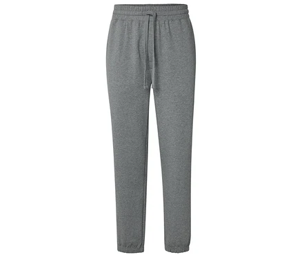 Graue Jogginghose mit Kordelzug in der Taille.