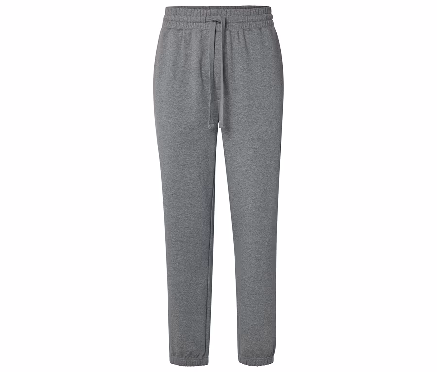 Graue Jogginghose mit Kordelzug in der Taille.