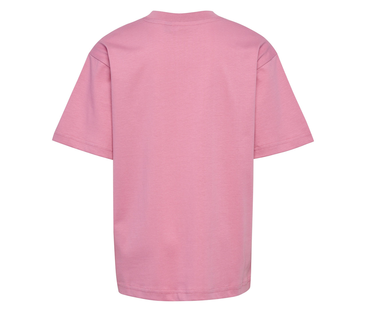 Rückansicht des rosa hummel® HMLJR Loose T-Shirts.