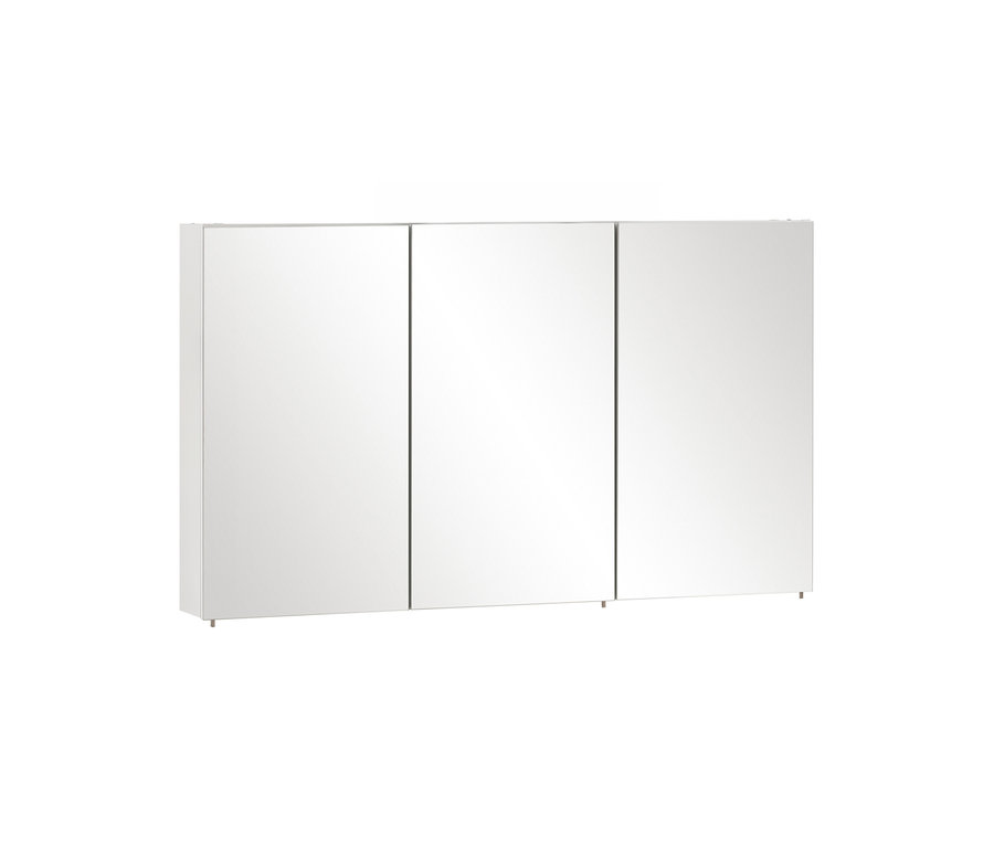 Weißer Spiegelschrank »Basic«, 120 cm breit, mit drei Spiegeltüren.