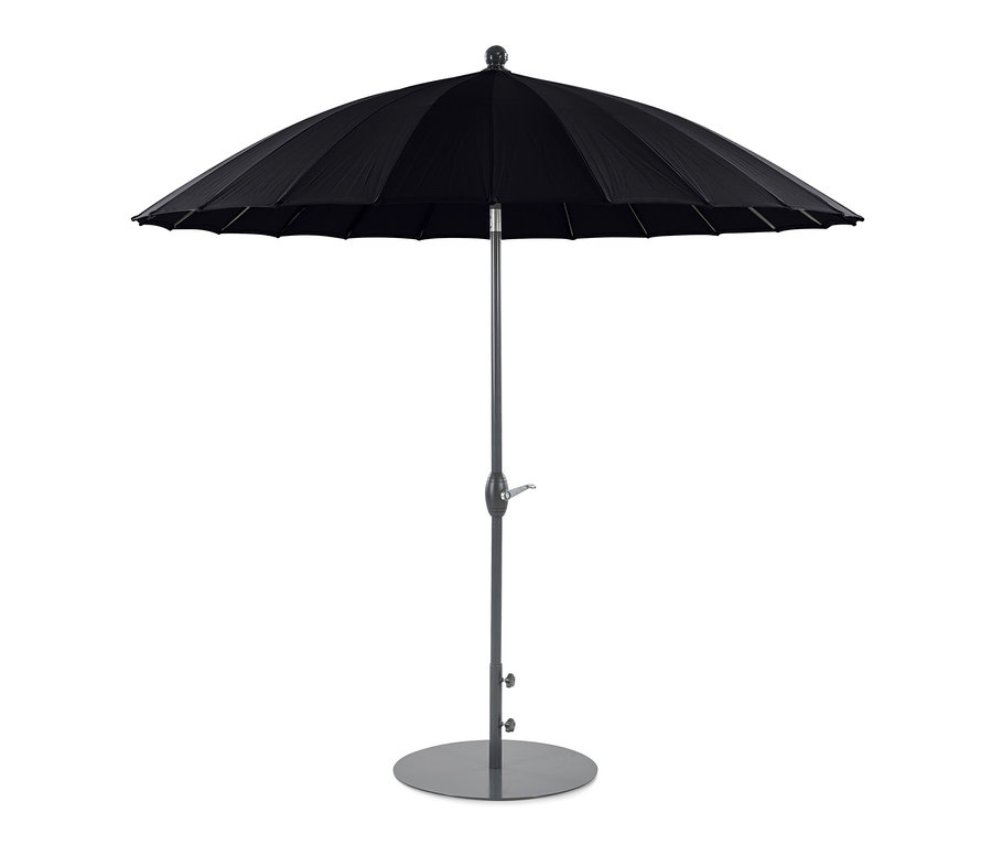 Schwarzer Leco Aluminium-Sonnenschirm »Shanghai«, Ø ca. 270 cm.