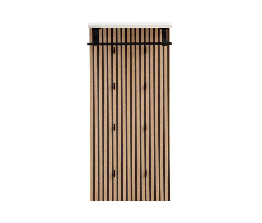 Hakenpaneel »Loft« mit schwarzen Haken.